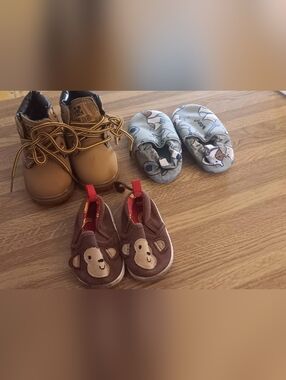 Toddler Brown Monkey Slip-On Shoes - Unbranded